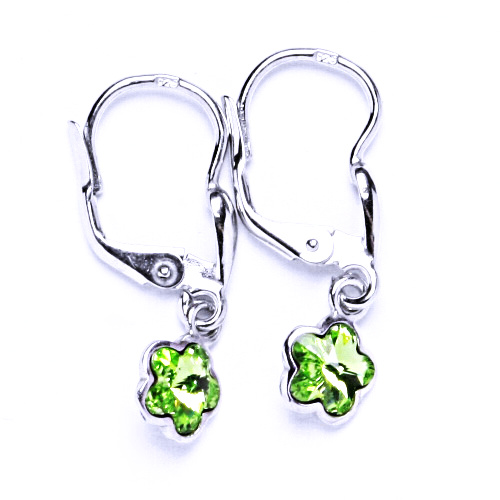 Náušnice stříbrné patent s krystalem Swarovski NK 27/1297