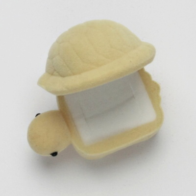 Sametová krabička na šperky, želva krémová, FU-95/A20