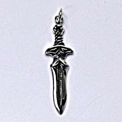 Stříbrný přívěšek s patinou, dýka, přívěsek ze stříbra P 179