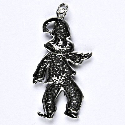 Stříbrný přívěsek klaun s patinou, přívěsek ze stříbra, P 240 
