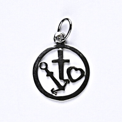 Stříbrný přívěsek "láska, víra, přátelství" - P 241