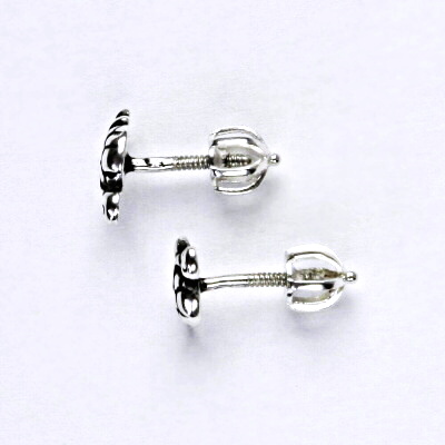 Stříbrné náušnice s patinou, želvy, náušnice ze stříbra, na šroubek, želva, NŠ 924 