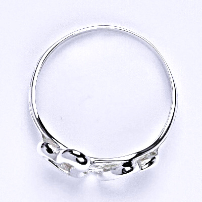 Stříbrný prsten, srdce,prsten ze stříbra, T 958