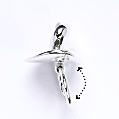 Stříbrný přívěšek dětský dudlík, přívěsek dudlík P 171