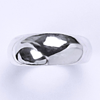 Stříbrný prsten, hladký, široký stříbrný prsten, T 920