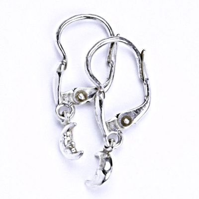 Stříbrné náušnice, měsíc, náušnice ze stříbra, NK 796/20