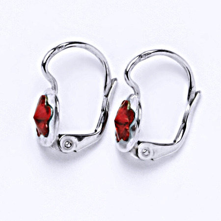 Náušnice stříbrný s krystalem swarovski light siam,šperk NK 1300