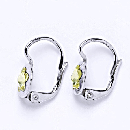 Náušnice stříbrný s krystalem swarovski jonquil,šperk NK 1300