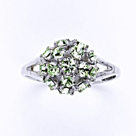 Stříbrný prsten s krystalem swarovski light azore,šperk T 1337