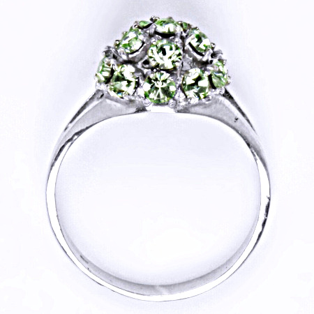 Stříbrný prsten s krystalem swarovski light azore,šperk T 1337