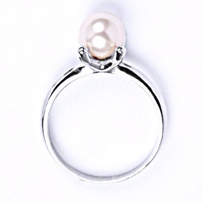 Stříbrný prsten se Swarovski perlou rosaline, T 1400