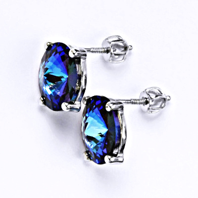 Stříbrné náušnice na šroubek se Swarovski krystalem Rivoli NŠ 1188