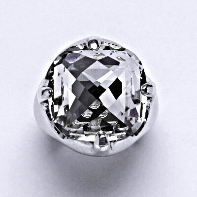 Stříbrný prsten se Swarovski čirým krystalem 16 x 16 mm, T 1459