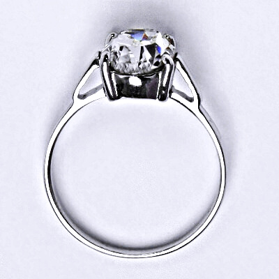 Stříbrný prsten se Swarovski čirým krystalem, T 1467