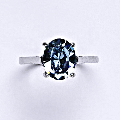 Stříbrný prsten se Swarovski krystalem akvamarín, T 1467