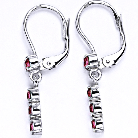 Náušnice s krystalem Swarovski fuchsie,šperk,přívěšek ze stříbra, NK 1323V 1339