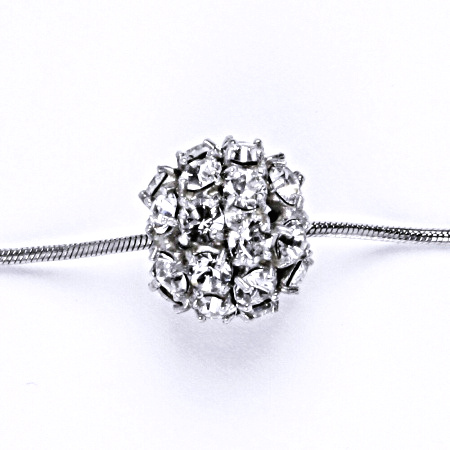 Koule se Swarovski s čirým krystalem přívěšek stříbrný P 1343