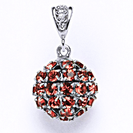 Koule se Swarovski krystalem paparadscha přívěšek stříbrný P 1369/2