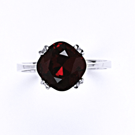 Stříbrný prsten s krystalem swarovski Siam,šperk T 1225