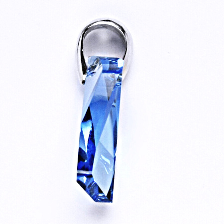 Stříbrný přívěšek s krystalem Swarovski akvamarín, P 1302