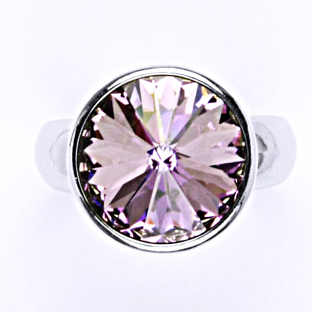 Stříbrný prsten , Swarovski krystal vitrail light - T 1372