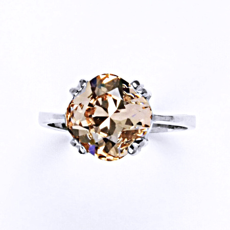 Prsten stříbrný se Swarovski krystalem light peach T 1225