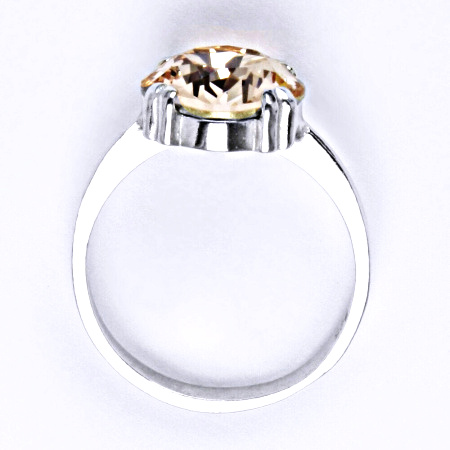 Prsten stříbrný se Swarovski krystalem light peach T 1225