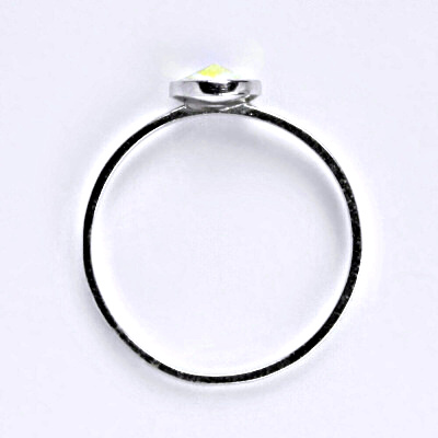 Stříbrný prsten se Swarovski AB krystalem, T 1336