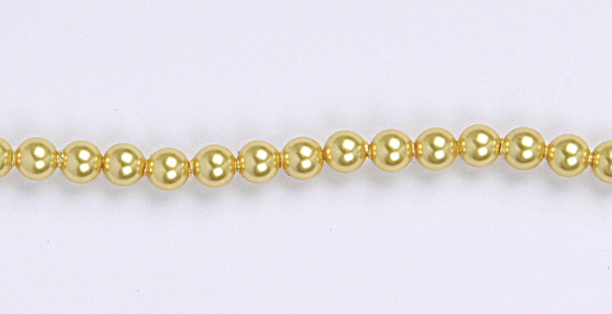 Náhrdelník, Swarovski perly gold, stříbro, 45 cm