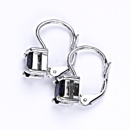 Zlaté náušnice zirkon spinel, bílé i žluté zlato - NK 1370 