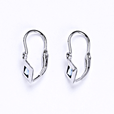 Dětské náušničky stříbrné s akvamarínem, NK 1350 