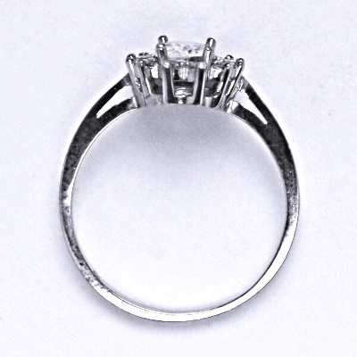 Stříbrný prsten Kate, čiré zirkony, T 1480 