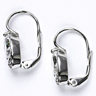 Stříbrné náušnice s čirými zirkony, náušnice ze stříbra NK 1405