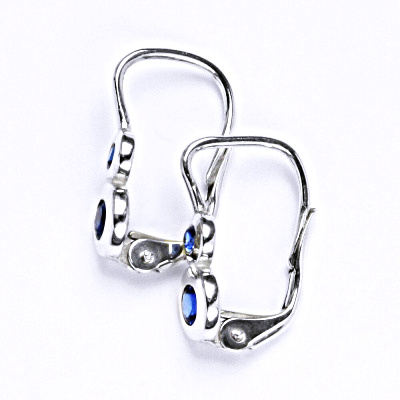 Stříbrné náušnice se spinelem NK 1122 SS