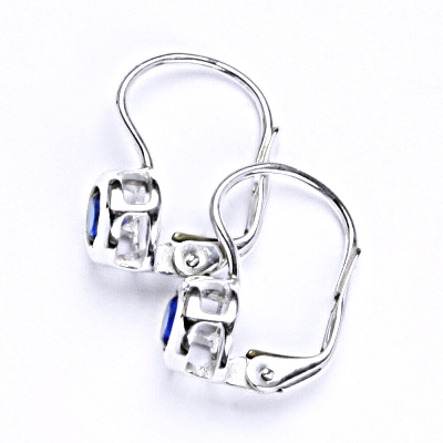 Stříbrné náušnice se spinelem NK 1003 S