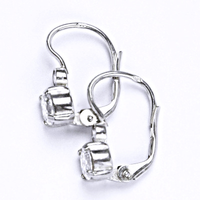 Stříbrné náušnice s čirými zirkony NK 1017