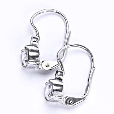 Stříbrné náušnice se zirkony lavender NK 1017 L