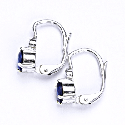 Stříbrné náušnice se spinelem a čirým zirkonem, NK 1017 ZS