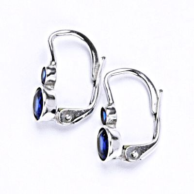 Stříbrné náušnice , zirkony spinely - NK 1096 