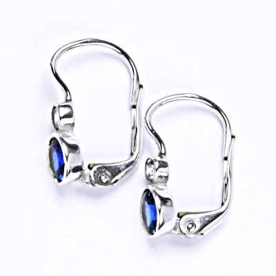 Stříbrné náušnice , zirkony čirý a spinel - NK 1096 