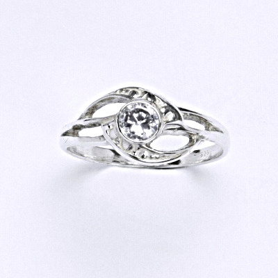 Stříbrný prsten se zirkonem lavender, T 1041 L