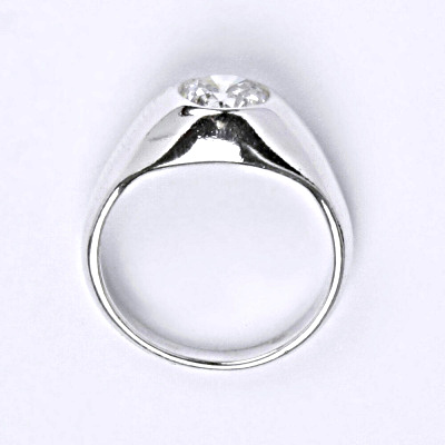 Stříbrný prsten s čirým zirkonem T 1061 