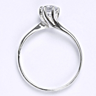 Stříbrný prsten se zirkonem, zásnubní prsten ze stříbra T 1059 L