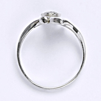 Stříbrný prsten s čirým zirkonem,prsten ze stříbra T 1029