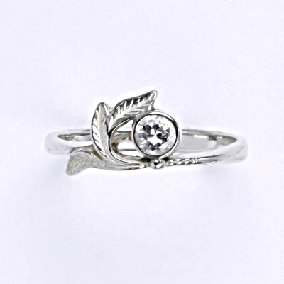 Stříbrný prsten s čirým zirkonem,prsten ze stříbra T 1064 