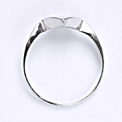 Stříbrný prsten s čirým zirkonem, prsten ze stříbra T 1118