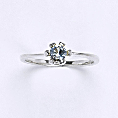 Stříbrný prsten s akvamarínem,prsten ze stříbra T 1058 A