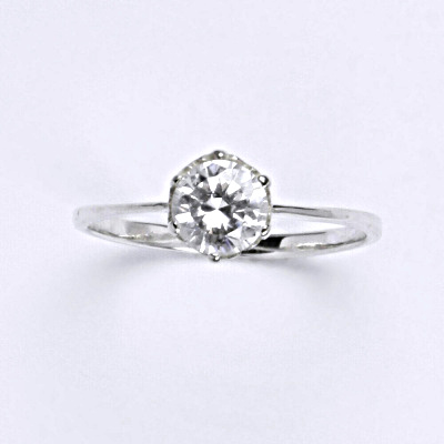 Stříbrný prsten s čirým zirkonem,prsten ze stříbra T 1022 