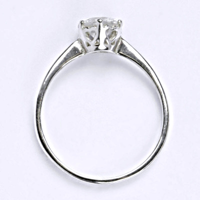 Stříbrný prsten s čirým zirkonem,prsten ze stříbra T 1022 