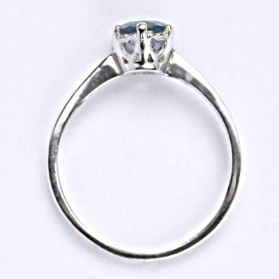 Stříbrný prsten s akvamarinem,prsten ze stříbra T 1022